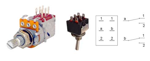 Different types of DPDT Switches